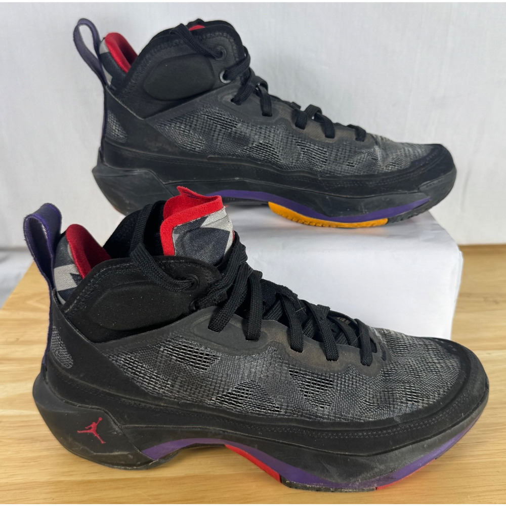 Nike Air Jordan 37 Raptors Black Red Basketball Shoes GS Kids Size 5Y Sneakers